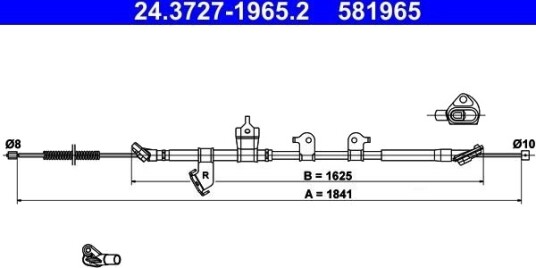 Bremsewire ATE 24.3727 1965.2