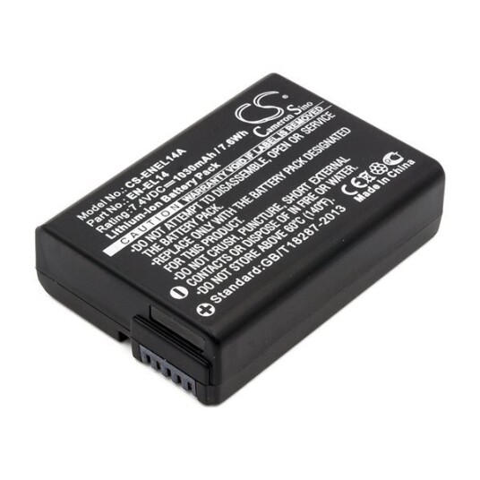 Batteri EN-EL14 1030mAh til Nikon Batteri EN-EL14 1030mAh til Nikon