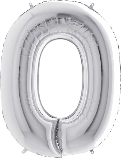 Ballongkungen Tallballong Sølv Metallic Tallet 0 15840S
