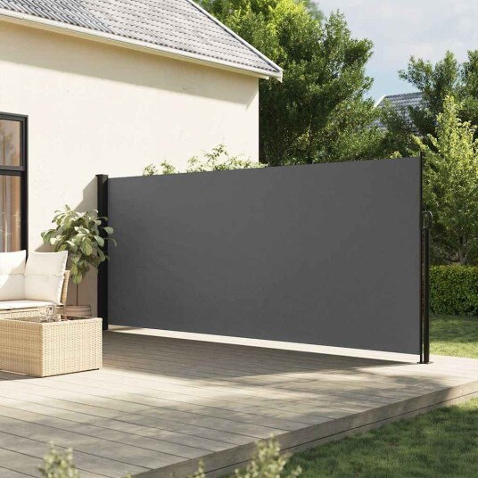 Uttrekkbar sidemarkise 180x600 cm antrasitt 4004548