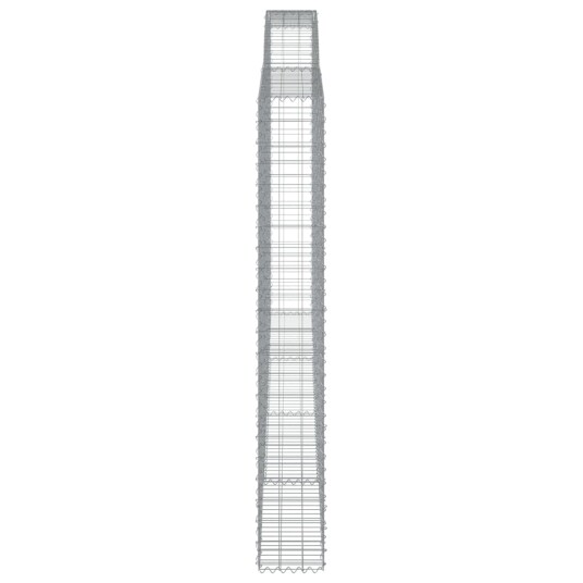Gabionkurver buede 10 stk 400x30x220/240 cm galvanisert jern Gabionkurver buede 10 stk 400x30x220/240 cm galvanisert jern