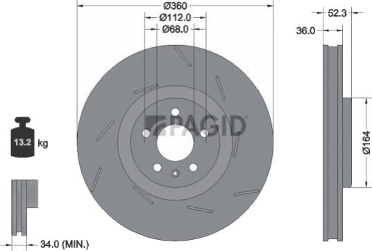 PAGID 56341NHC Bremseskive