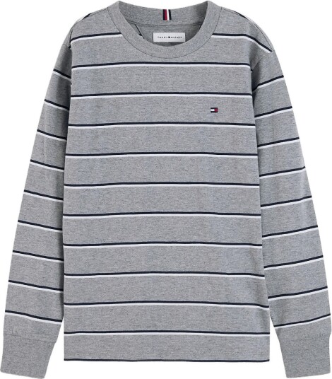 Tommy Hilfiger Stripe Tee Ls Grey 164