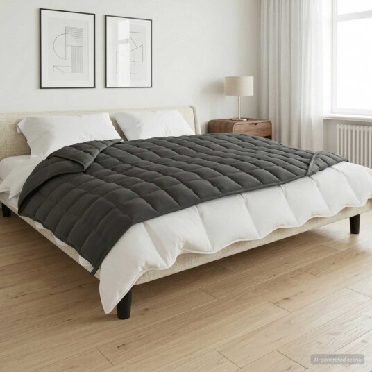 vidaXL Vektet Teppe Antrasitt 122 x 183 cm 9 kg 100% Bomull 205T