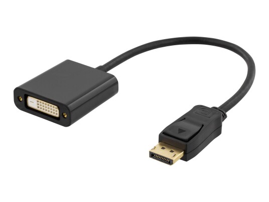 Deltaco DisplayPort til DVI-I Kabel 0.2 m Svart - Enkeltlenke 1920x1080