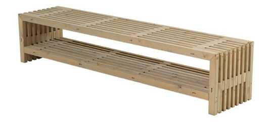 Benk PLUS Rustikk Design med Hylle 2180 mm