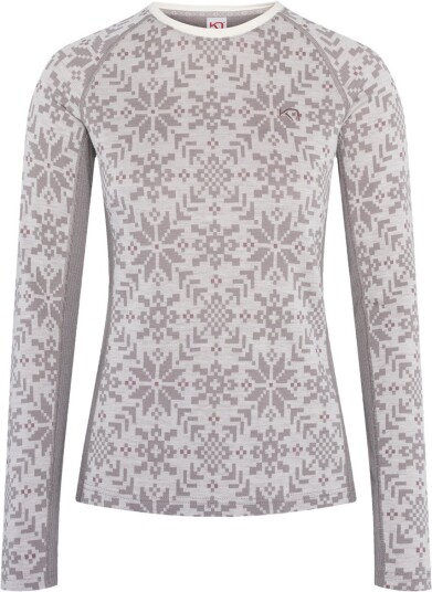Kari Traa Edith Long Sleeve Dame Light Grey XS