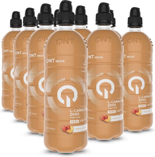 QNT L-Carnitine 2000 mg Drink 12 x 700 ml Peach Ice Tea