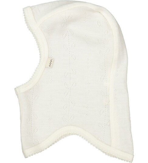 MarMar Balaclava Ull Pointelle 1 lag Natural MarMar 3 år 98 Balaclava enkel Beige Hvit