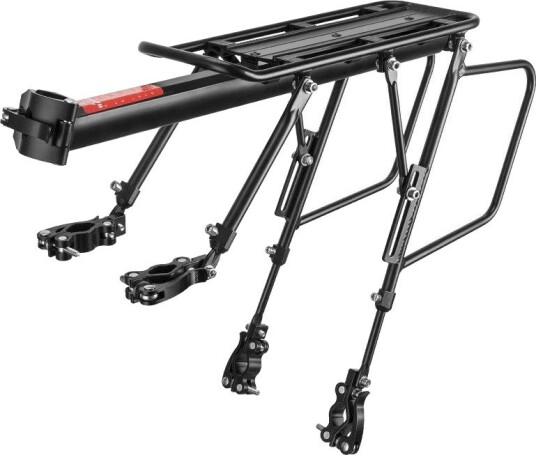 Sykkeldel Rockbros 33210004001 Sykkelbagasjebrett med hylle og LED-lys svart