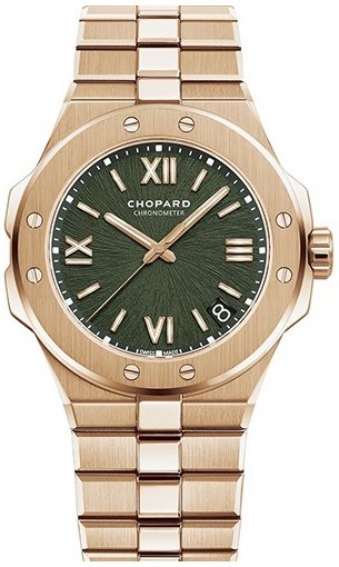 Chopard Herreklokke 295363 5007 Alpine Eagle Grønn/18 karat rosé