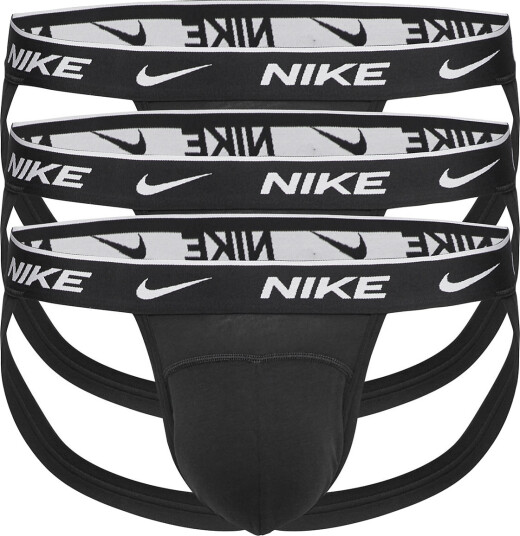 NIKE Underwear Jock Strap 3Pk - Black - XS