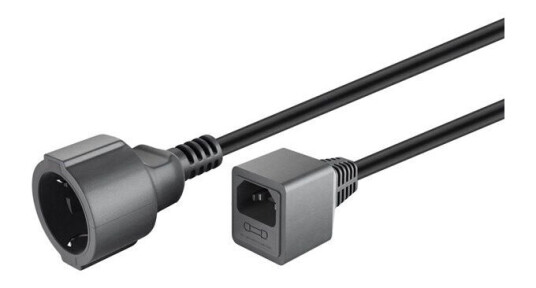 Pro Safety plug extension 0.2 m black