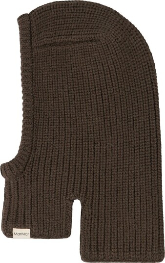 MarMar Balaclava - 2-lags - Ull/Viskose - Amarolyn - Dark Ristet - MarMar - 6-7 år (116-122) - Balaclava - dobbel - Brun - 116-112