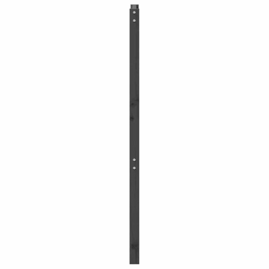 vidaXL Sengegavl grå 106x4x100 cm heltre furu