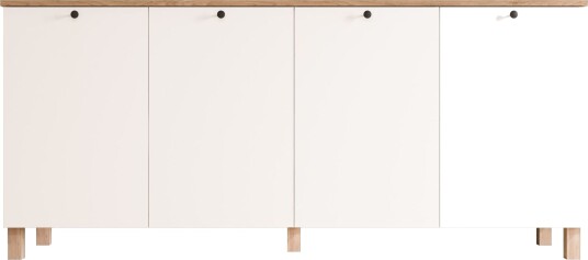 Konsollbord Hanah Home Nord (180 x 80 x 42,1 cm) White Oak - Hvit og eik