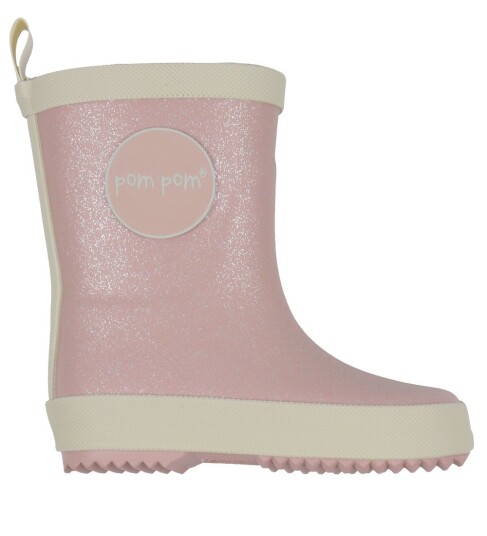 Pom Pom Gumboots Solid - Pink - 22 Pom Pom Gumboots Solid - Pink - 22