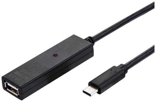 VALUE USB2.0 Forlengelseskabel 10m USB A til A Svart