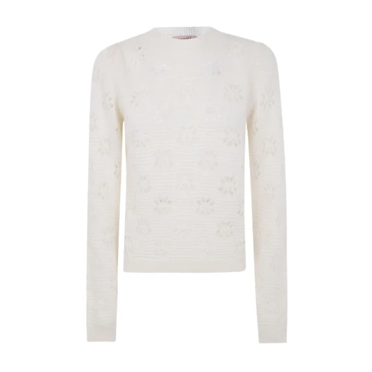 Twinset Dame Strikkevarer Hvit L Twinset Dame Strikkevarer Hvit L