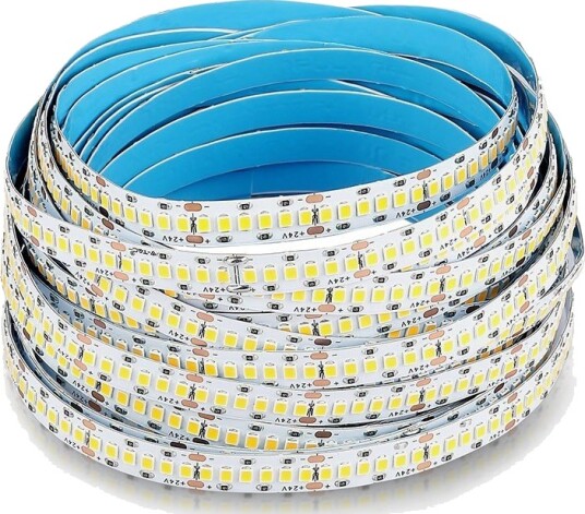 10m 15 18W/m Samsung LED strip 240 LED/m 24V IP20 4000K 1600lm/m Kulør : Kald