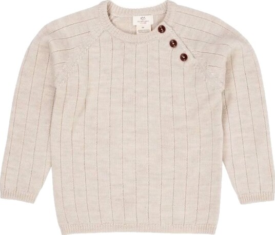 Copenhagen Colors Pale Cream Melange Merino Strikket Genser 98
