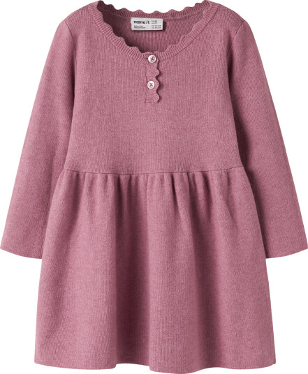 Name It Nmfnalie Ls Knit Dress Pink 128