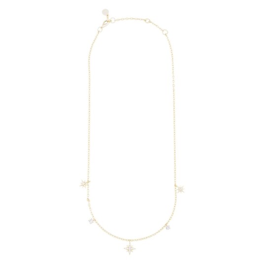 Snö Of Sweden Stellaris Charm Necklace 45 Gold Clear 45cm Snö Of Sweden Stellaris Charm Necklace 45 Gold Clear 45cm