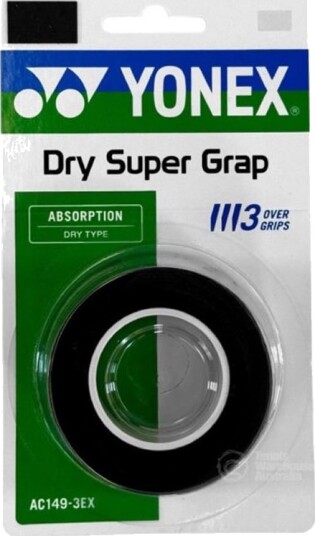Yonex Dry Super Grap 3Wraps Tennis greptape Black