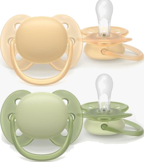Philips Avent Ultra Soft Smokk 6-18 mnd gul/grønn 2 stk.