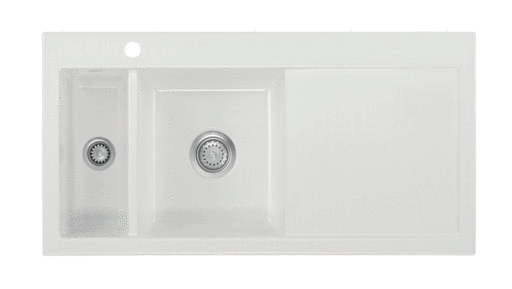Lavabo Mera 100 kjøkkenvask 100x51 cm, blank hvit Lavabo Mera 100 kjøkkenvask 100x51 cm, blank hvit
