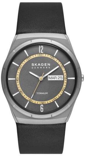 Skagen Herreklokke SKW6907 Melbye Titanium Grå/Lær Ø40 mm