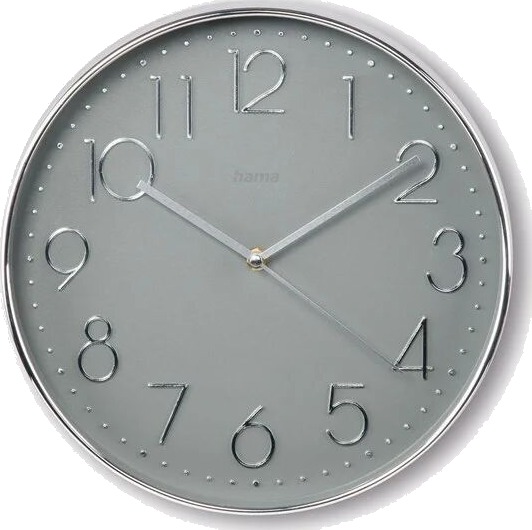 Hama Corsica Wall Clock 30 cm Silver Hama Corsica Wall Clock 30 cm Silver