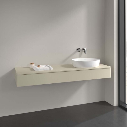 Villeroy & Boch Antao Servantskap med 2 skuffer 160x50x19 cm u/lys Grå Matt