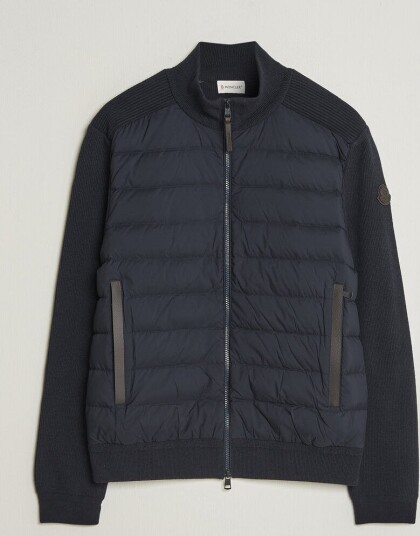 Moncler Wool/Cashmere Hybrid Jacket Navy