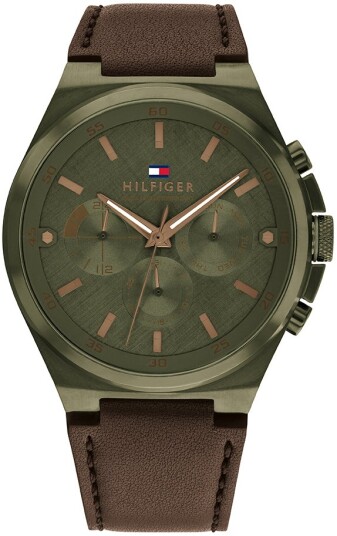 Tommy Hilfiger Herreklokke 1792085 Dexter Grønn/Lær Ø46 mm Tommy Hilfiger Herreklokke 1792085 Dexter Grønn/Lær Ø46 mm