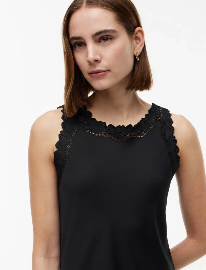 Tommy Hilfiger Embroidery Sateen Dress Black 36