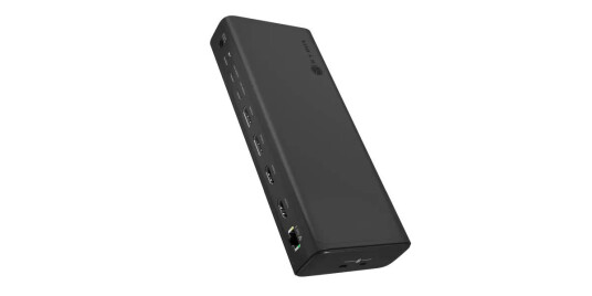IcyBox 17 i 1 dokkingstasjon 3xUSB A 2xUSB C 2xHDMI Svart