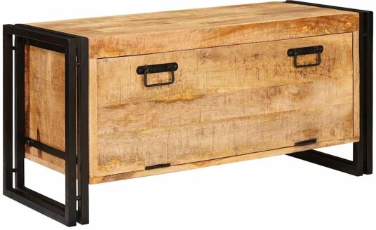 Sko Skap med hylle med dør Brun 90 x 38 x 45 cm heltre mango