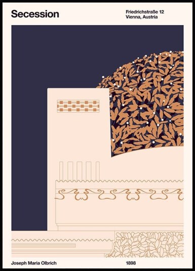 Secession Cream Plakat / 100x150cm