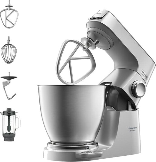 Kenwood Titanium Chef Baker XL kjøkkenmaskin KVL65.124.SL sølv Kenwood Titanium Chef Baker XL kjøkkenmaskin KVL65.124.SL sølv