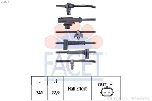 FACET 21.0124 Sensor ABS