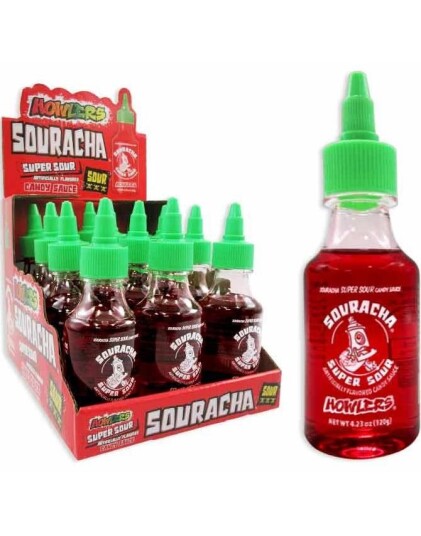 12 stk Souracha Super Surt Godteri Saus 90 ml Hel Eske 12 stk Souracha Super Surt Godteri Saus 90 ml Hel Eske