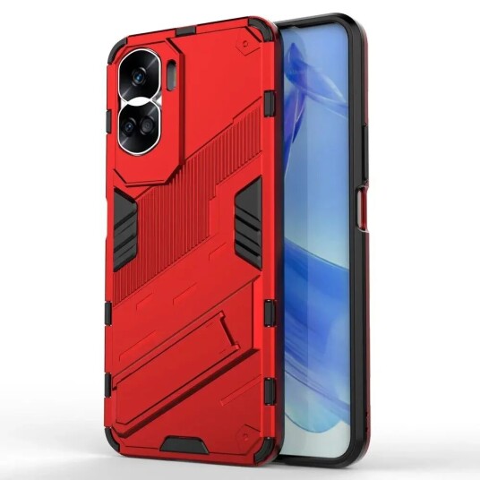 INCOVER Honor 90 Lite Hybrid Håndverker Deksel Med Kickstand - Rød