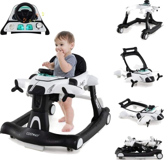 Baby Walker 6 i 1 justerbar høyde og hastighet sammenleggbar