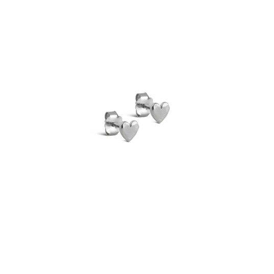 Enamel Copenhagen Heart Studs Sølv farge 5 mm