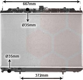 VAN WEZEL 13002238 Radiator, motorkjøling