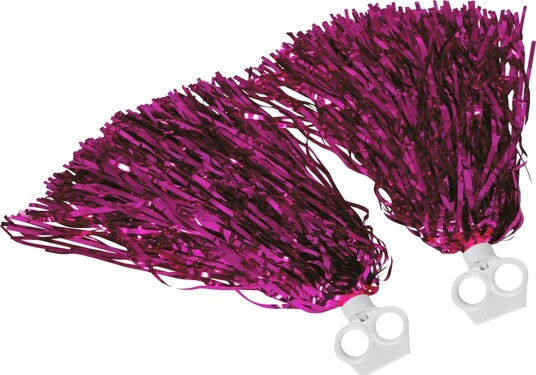 Fiestas Guirca Pom Poms Mørkerosa Metallic 2-pakning 17103