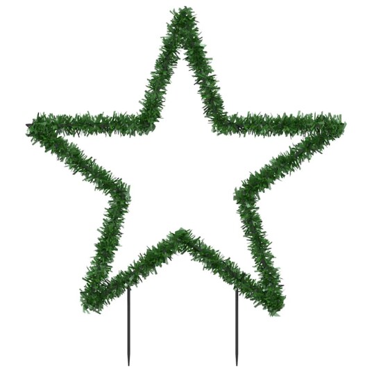 vidaXL Julelysdekorasjon med pigger stjerne 80 LEDs 60 cm