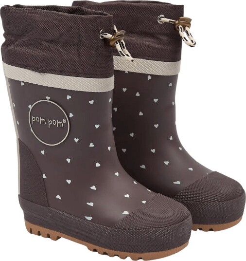Pom Pom Brynn Gumboots Thermo Aop - CHESTNUT HEART AOP - 22