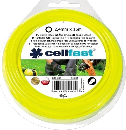 Cellfast Rund Skjærelinje 2,4 Mm X 15 Mb 35 004 Cellfast Rund Skjærelinje 2,4 Mm X 15 Mb 35 004